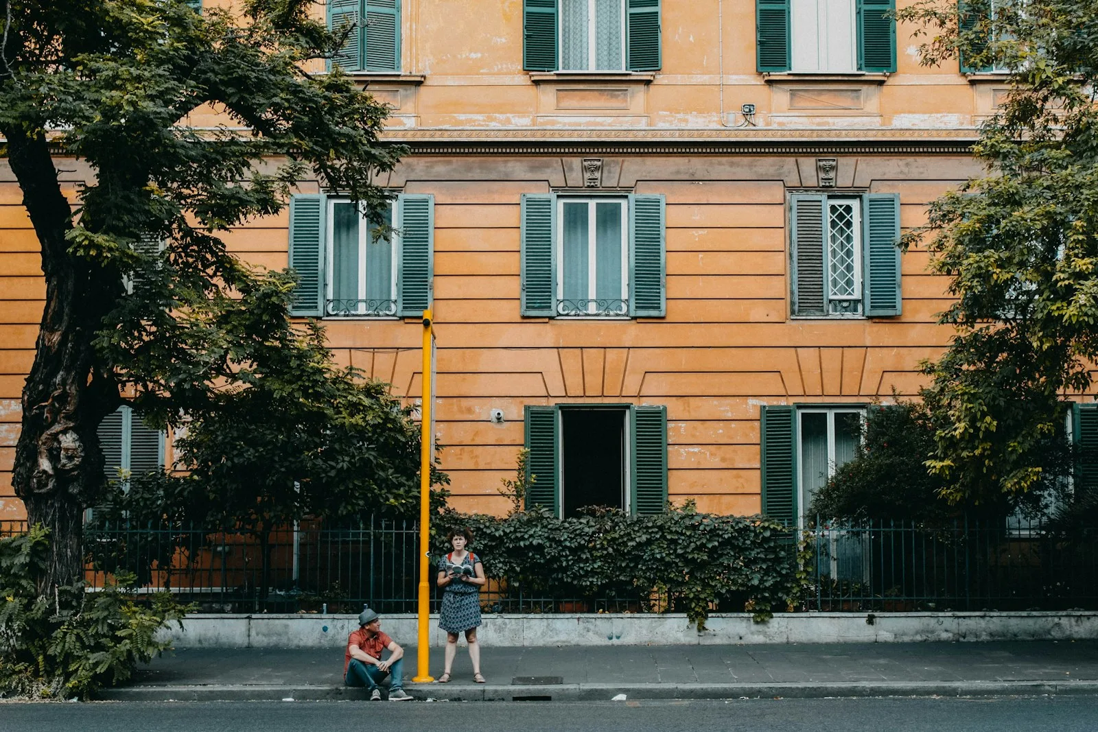 Picture showing beautiful housing building in Rome
