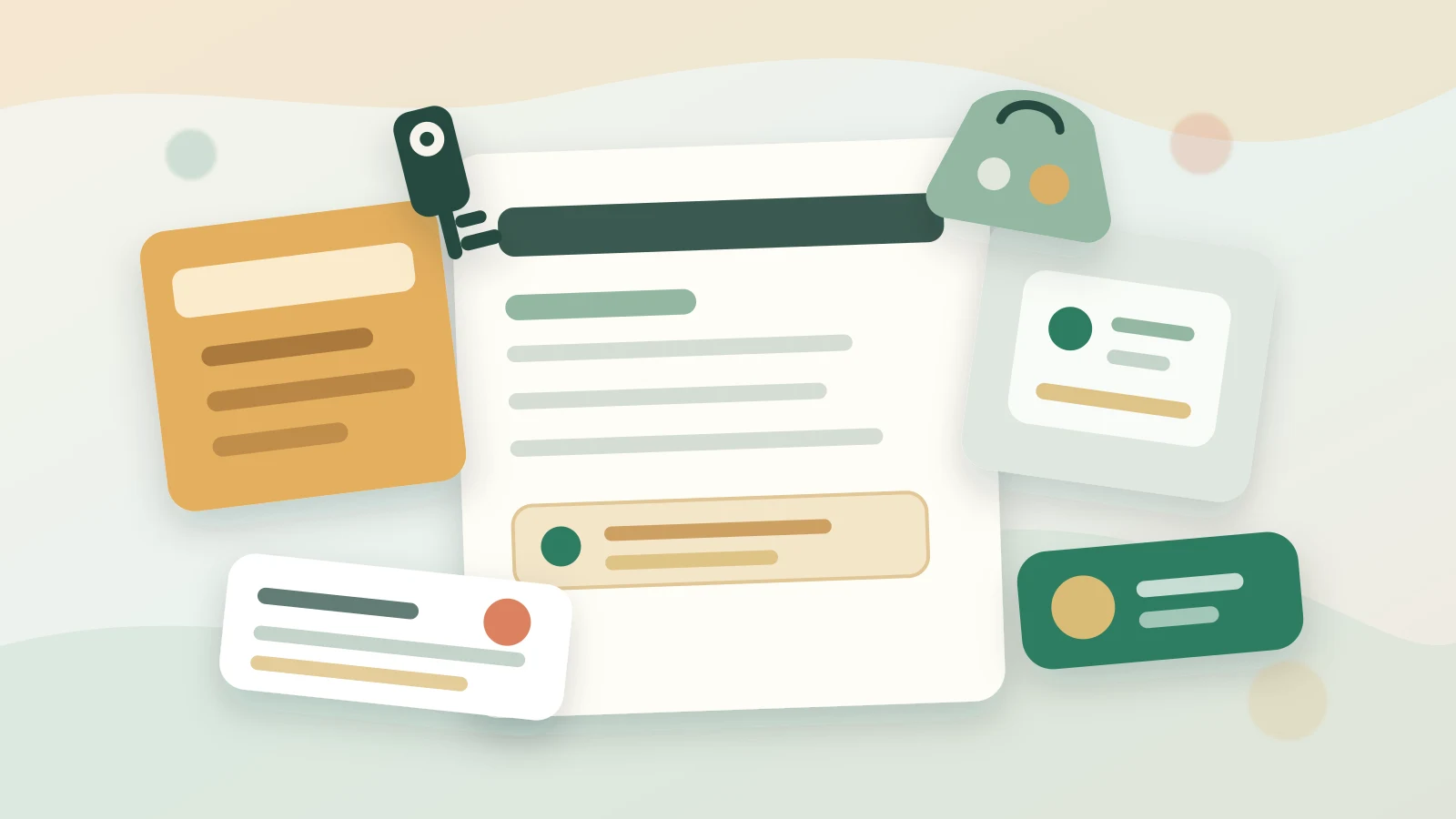 Notebook, calculator, keys, groceries, and essential bills arranged for a bare-bones budget plan