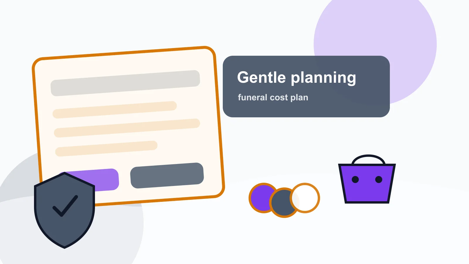 Calm planning folder with family notes, document checklist, candle, calendar, and simple budget envelope